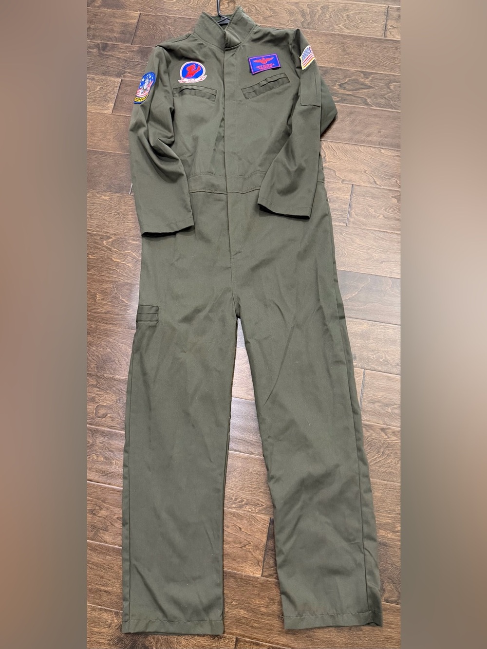 Halloween Costume- Olive Green Flight Coverall Jumpsuit